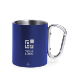 Mug en acier inoxydable à double paroi avec anse mousqueton 300ml vue principale