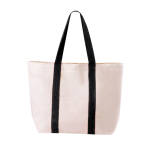 Sac en coton avec poche et fermeture magnétique 280 g/m² Eco Beach couleur noir première vue