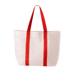 Sac en coton avec poche et fermeture magnétique 280 g/m² Eco Beach couleur rouge première vue