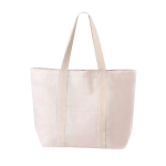 Sac en coton avec poche et fermeture magnétique 280 g/m² Eco Beach couleur naturel première vue