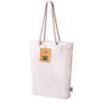 Sac à anses longues en 100% coton recyclé Fairtrade 280g/m²  troisième vue