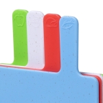 Set de 4 planches à découper pour différents types d'aliments couleur multicolore cinquième vue