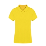 Polo femme 100% coton peigné Ring Spun, 2 boutons 220 g/m² couleur jaune première vue