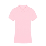 Polo femme 100% coton peigné Ring Spun, 2 boutons 220 g/m² couleur rose première vue