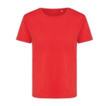 T-shirt pour femme coton recyclé, slim fit, 160 g/m², Iqoniq couleur rouge