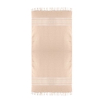 Paréo serviette en coton recyclé avec rayures 200 g/m2 couleur beige première vue