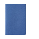 Carnet A5 personnalisé à pages lignées et couverture en carton recyclé couleur bleu roi vue frontale