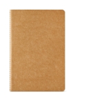 Carnet A5 personnalisé à pages lignées et couverture en carton recyclé couleur naturel vue frontale