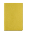 Carnet A5 personnalisé à pages lignées et couverture en carton recyclé couleur jaune foncé vue frontale