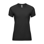 T-shirt technique personnalisé 100% polyester pour femme 135 g/m² Roly couleur noir