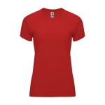 T-shirt technique personnalisé 100% polyester pour femme 135 g/m² Roly couleur rouge