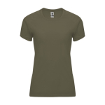 T-shirt technique personnalisé 100% polyester pour femme 135 g/m² Roly couleur vert militaire