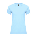 T-shirt technique personnalisé 100% polyester pour femme 135 g/m² Roly couleur bleu ciel