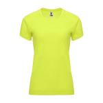 T-shirt technique personnalisé 100% polyester pour femme 135 g/m² Roly couleur jaune fluorescent