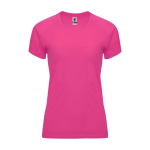 T-shirt technique personnalisé 100% polyester pour femme 135 g/m² Roly couleur fuchsia fluorescent