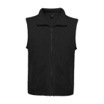 Gilet polaire unisexe en 100% polyester avec col montant 300 g/m² Roly couleur noir