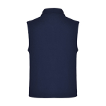 Gilet polaire unisexe en 100% polyester avec col montant 300 g/m² Roly couleur bleu marine deuxième vue arrière