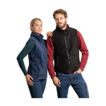 Gilet polaire unisexe en 100% polyester avec col montant 300 g/m² Roly couleur bleu marine image nature morte 2