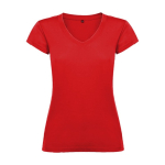 T-shirt pour entreprise en tricot 100% coton pour femme 155 g/m² Roly couleur rouge