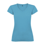 T-shirt pour entreprise en tricot 100% coton pour femme 155 g/m² Roly couleur turquoise