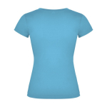 T-shirt pour entreprise en tricot 100% coton pour femme 155 g/m² Roly couleur turquoise deuxième vue arrière