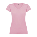 T-shirt pour entreprise en tricot 100% coton pour femme 155 g/m² Roly couleur rose clair 