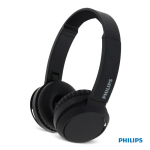 Casque sans fil pliable avec bouton Bass Boost de la marque Phillips couleur noir