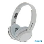 Casque sans fil pliable avec bouton Bass Boost de la marque Phillips couleur blanc