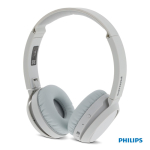 Casque sans fil pliable avec bouton Bass Boost de la marque Phillips couleur blanc deuxième vue