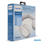 Casque sans fil pliable avec bouton Bass Boost de la marque Phillips couleur blanc septième vue