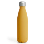 Bouteille en acier à double paroi avec finition en caoutchouc 500ml couleur jaune foncé