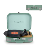 Tourne-disque style vintage avec bluetooth, port AUX et port USB vue principale