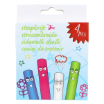 Petite boîte avec 4 craies de différentes couleurs pour enfant couleur multicolore deuxième vue