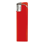 Briquet électronique rechargeable une couleur avec pointe argentée couleur rouge