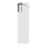 Briquet électronique rechargeable une couleur avec pointe argentée couleur blanc