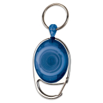 Porte-badge plusieurs couleurs avec clip réglable et cordon de 60 cm couleur bleu troisième vue