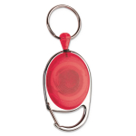 Porte-badge plusieurs couleurs avec clip réglable et cordon de 60 cm couleur rouge