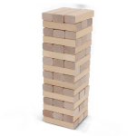 Jenga de 48 blocs dans un sac en coton pour un transport facile couleur bois deuxième vue