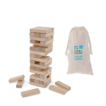 Jenga de 48 blocs dans un sac en coton pour un transport facile vue principale