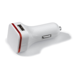 Chargeur USB pour charger 2 appareils en même temps 2,1A et 1A couleur rouge