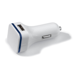 Chargeur USB pour charger 2 appareils en même temps 2,1A et 1A couleur blanc/bleu