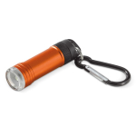 Lampe en aluminium avec mousqueton pour accrocher partout couleur orange