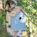 Boîte de nidification de couleur avec ouverture de 30 mm pour oiseaux couleur bleu ciel cinquième vue