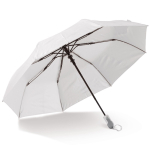 Parapluie pliable blanc avec cadre noir Ø98 couleur blanc