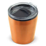 Gobelet en inox à double paroi compatible avec la machine à café 180ml couleur orange