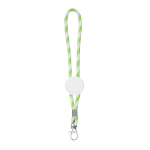 Porte-clés long de type lanyard ajustable avec mousqueton couleur vert clair