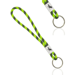 Porte-clés de type lanyard en terlenka ajustable avec anneau en métal