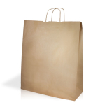 Grand sac écologique en kraft pour les courses 100 g/m² couleur naturel