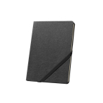 Carnet couverture rigide en papier kraft et coins arrondis format A5 couleur noir