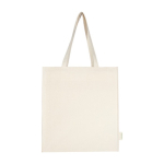 Sac en coton biologique avec capacité de 14L 180 g/m² couleur naturel deuxième vue frontale